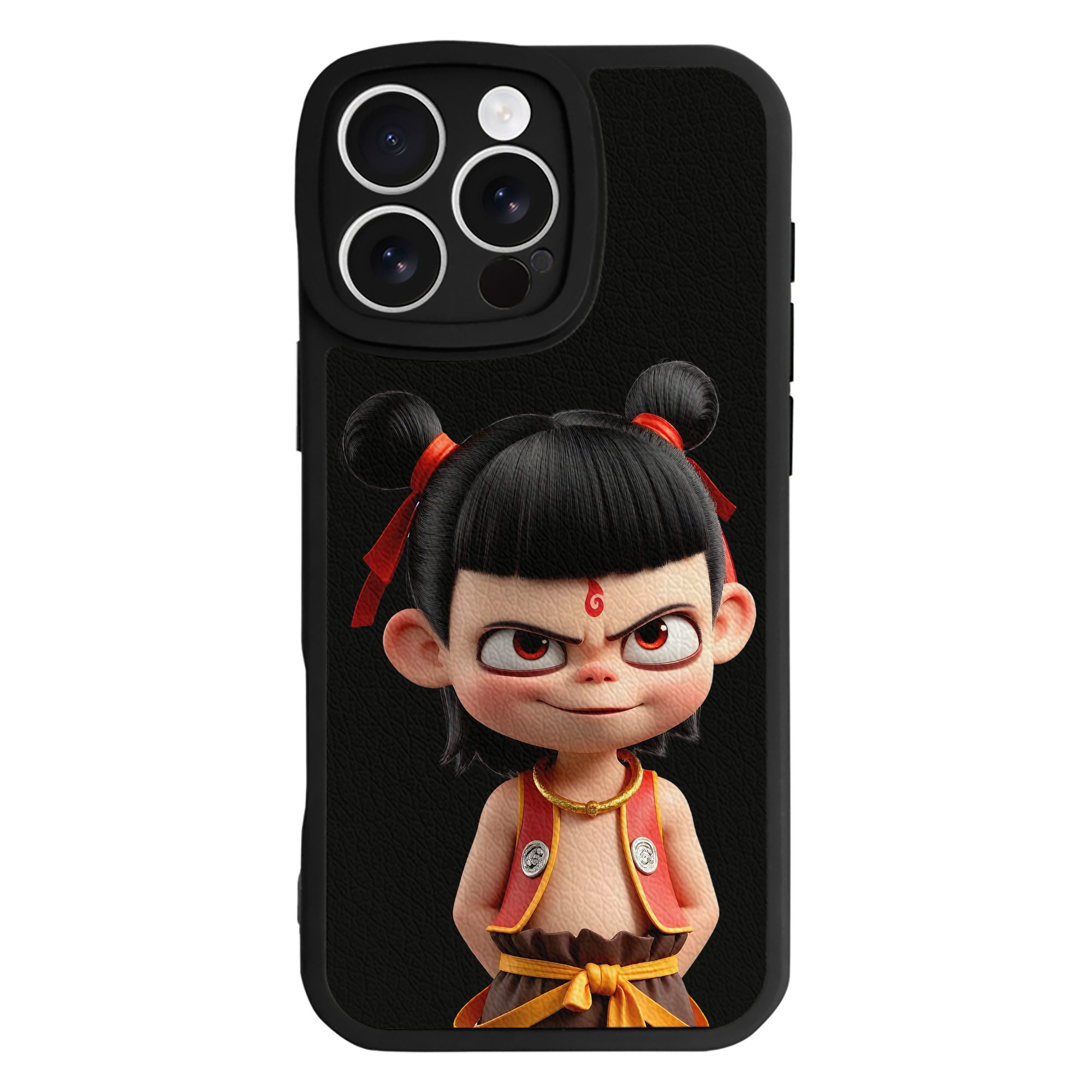 （画像用） Ne Zha 2 ナタ 魔童の大暴れ 【iPhone 16シリーズ対応】シリコンスマホケース（レザー調） 材質：シリコン